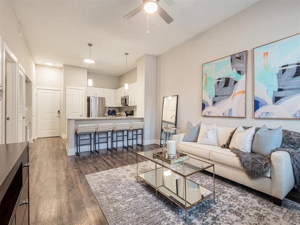 Living Room With Kitchen at Highline Urban Lofts, Cypress