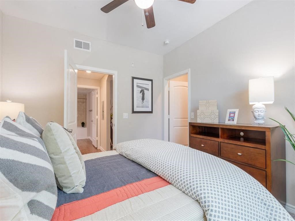 Bedroom With Closet at Delray Apartments, Houston