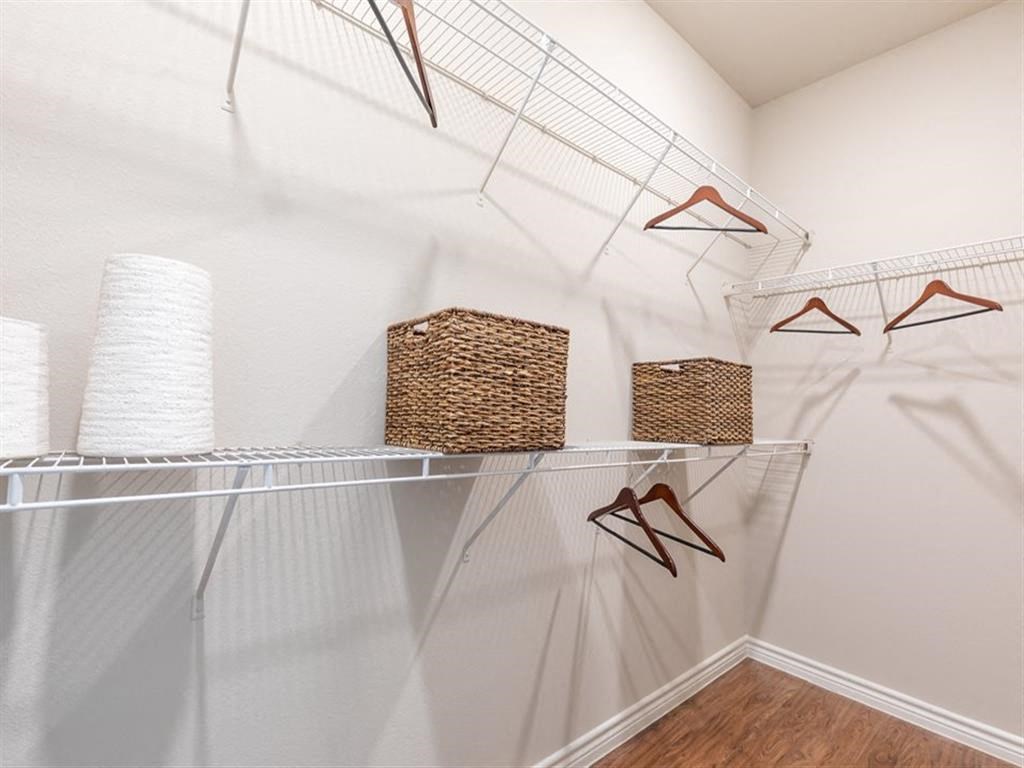 Closet View at Delray Apartments, Texas