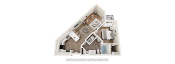 Baylor Floor Plan at Vue Fitzhugh, Dallas, TX