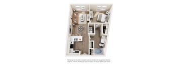 Brazos Floor Plan at Vue Fitzhugh, Texas, 75204