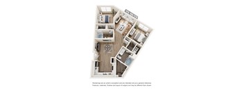 Grayson Floor Plan at Vue Fitzhugh, Texas, 75204