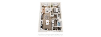 Navarro Floor Plan at Vue Fitzhugh, Dallas, TX, 75204