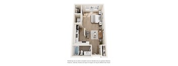 Pecos Floor Plan at Vue Fitzhugh, Dallas, TX