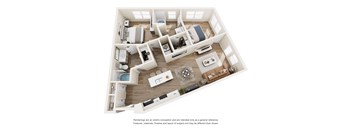 Sabine Floor Plan at Vue Fitzhugh, Dallas, Texas