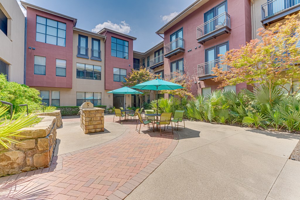 Covered Patio at Vue Greenville, Texas