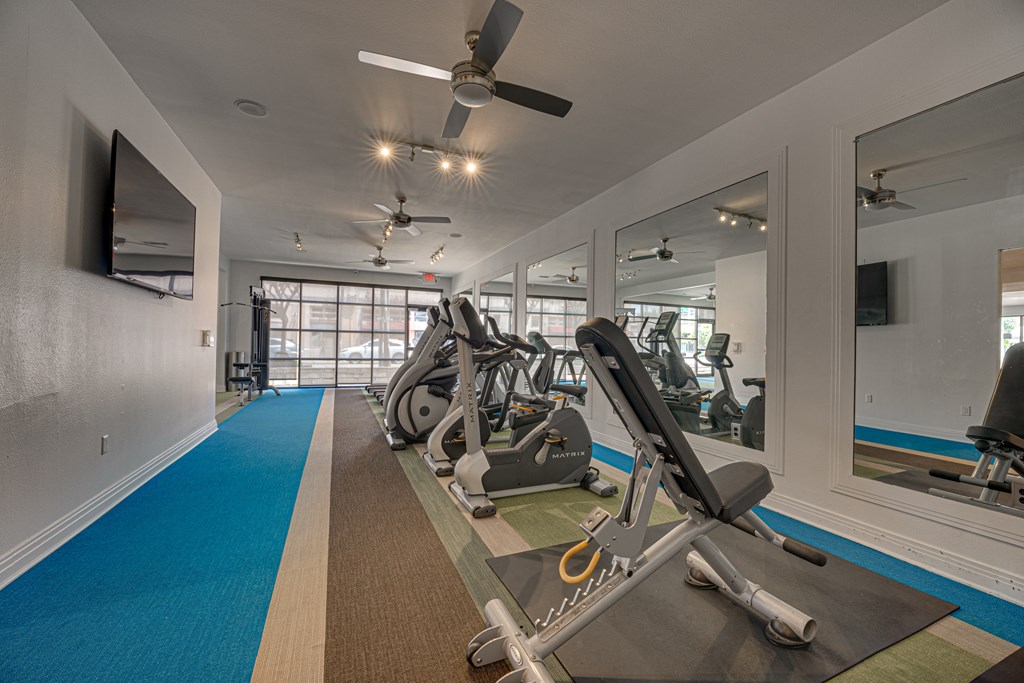 Modern Fitness Center at Vue Live Oak, Dallas, TX