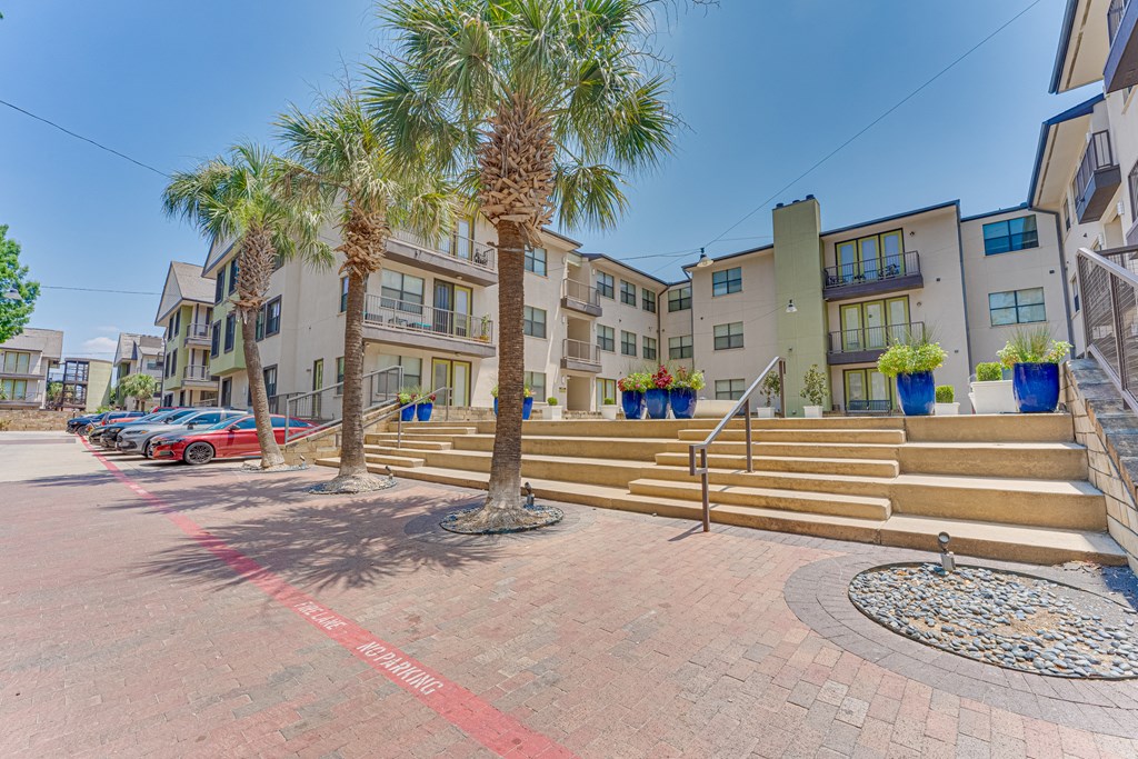 Entrance Path at Vue Live Oak, Texas, 75204