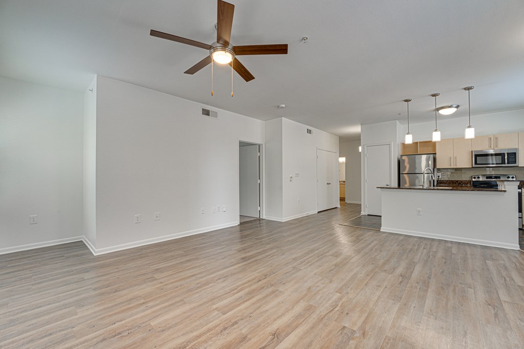 Living And Kitchen View at Vue Live Oak, Texas