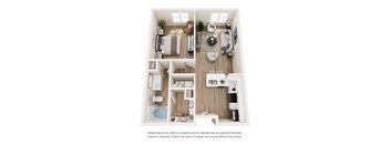 1 Bed 1 Bath Floorplan at Vue Live Oak, Dallas, TX 75204