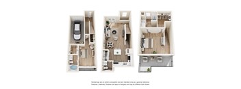 2 Bed 2 Bath Floorplan at Vue Live Oak, Dallas