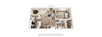 1 Bed 1 Bath Floorplan at Vue Live Oak, Dallas