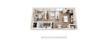 Akard Floor Plan at Vue Greenville, Dallas, 75206