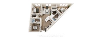 McKinney Floor Plan at Vue Greenville, Dallas, TX