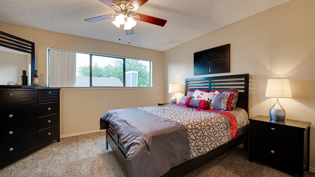 Bedroom With Ceiling Fan at Wilson Crossing, Cedar Hill, TX