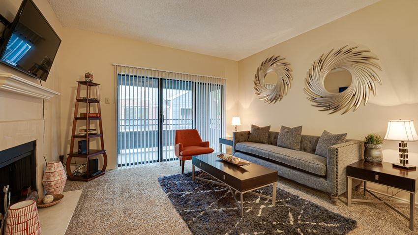 Modern Living Room Modern Living Room at Wilson Crossing, Texas, 75104 - Photo Gallery