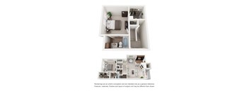 Bradford 2 Bed 2 Bath 1,151 Sq. Ft. Floor Plans at Woodland Hills, Irving, TX