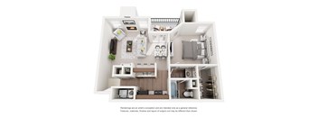 Redwood 1 Bed 1 Bath 684-to738 Sq. Ft. Floor Plans at Woodland Hills, Irving, TX, 75062