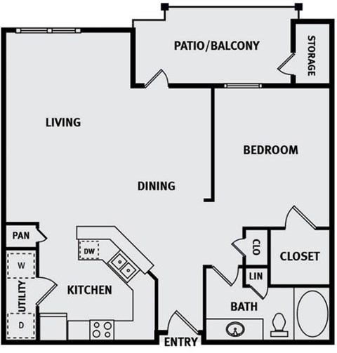 A3 Floor Plan at Easton Apartments, Texas