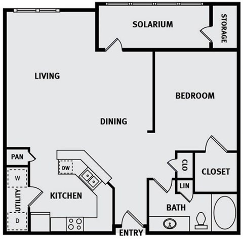 A3A Floor Plan at Easton Apartments, Dallas, TX