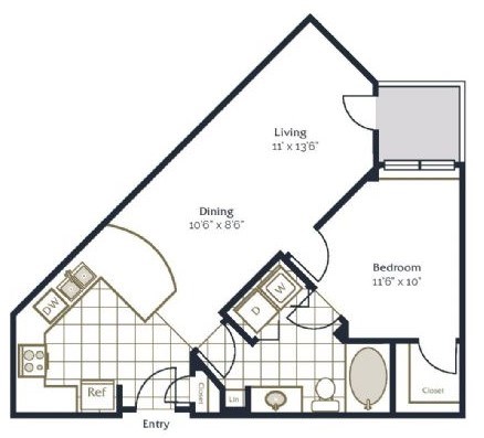 Baylor Floor Plan at Vue Fitzhugh, Dallas, Texas
