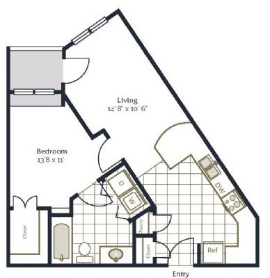 Blanco Floor Plan at Vue Fitzhugh, Texas