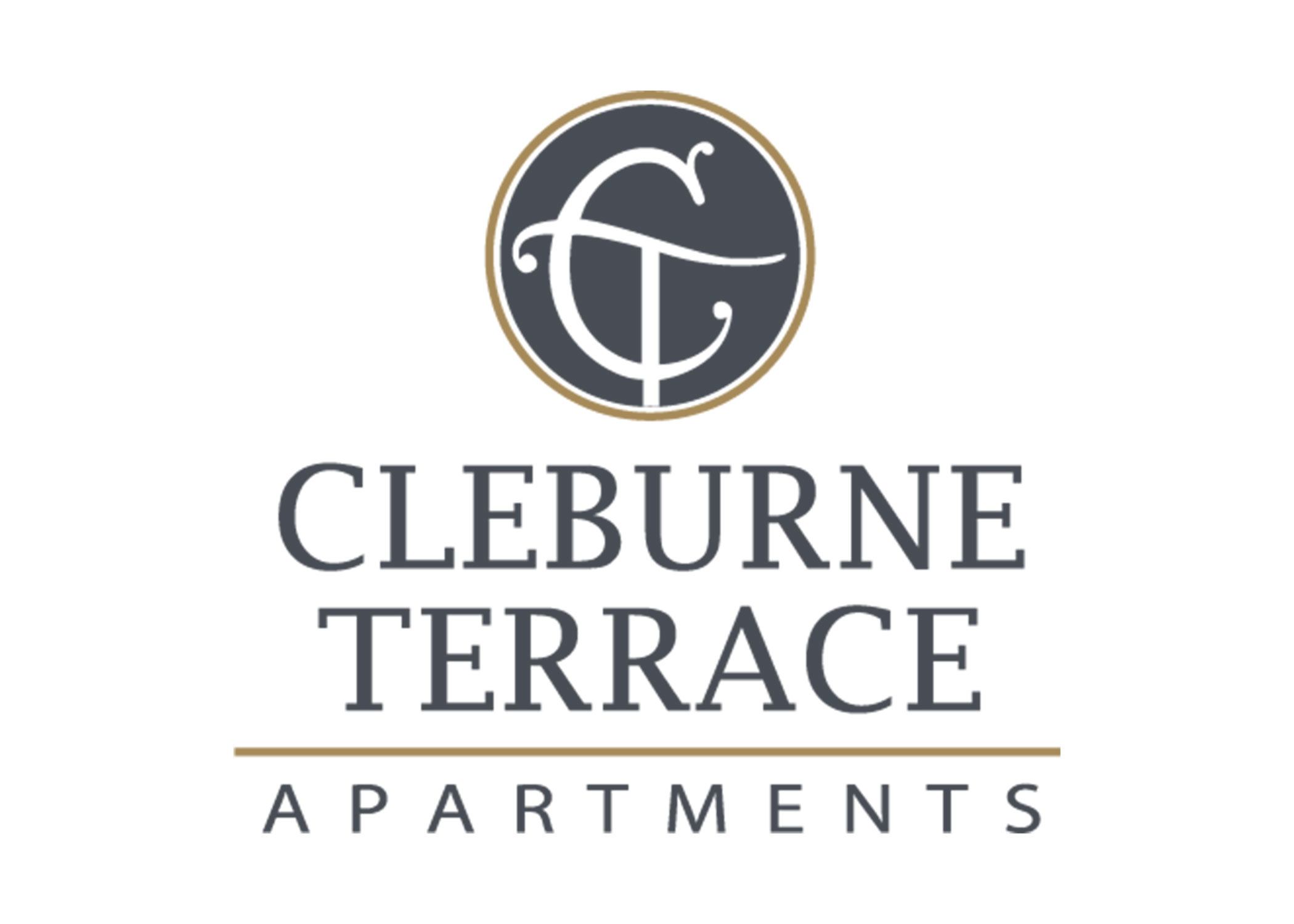 The image is a logo of Cleburne Terrace Apartments.