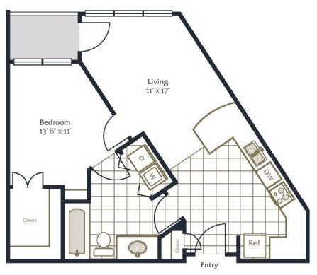 Coleman Floor Plan at Vue Fitzhugh, Dallas, TX, 75204