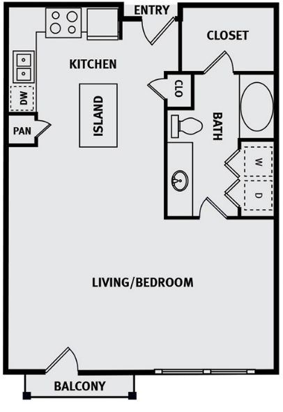 E1 Floor Plan at Easton Apartments, Texas