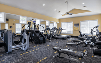 Fitness Center at The Brazos Apartments in Dallas, TX