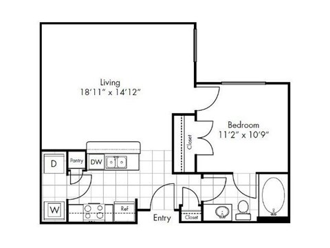 Granbury Floor Plan at Vue Live Oak, Dallas, Texas