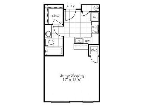 Kirby Floor Plan at Vue Live Oak, Dallas