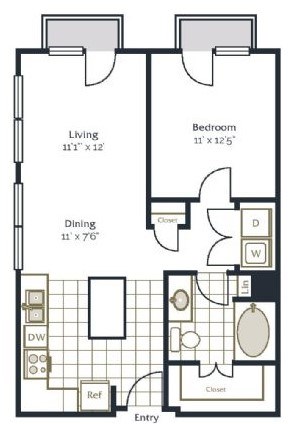 Navarro Floor Plan at Vue Fitzhugh, Texas