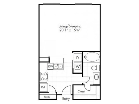Parker Floor Plan at Vue Live Oak, Dallas, Texas