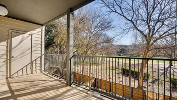 patio balcony at Carmel Creekside Apartments Fort Worth, TX 76137