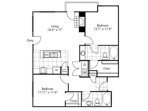 Tyler Floor Plan at Vue Live Oak, Dallas, Texas