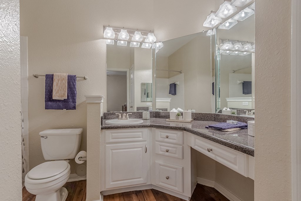 Bathroom With Vanity Lights at Wind Dance, Texas