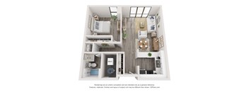 bedroom floor plan at the approach at summit park apartments in hendersonville, nc