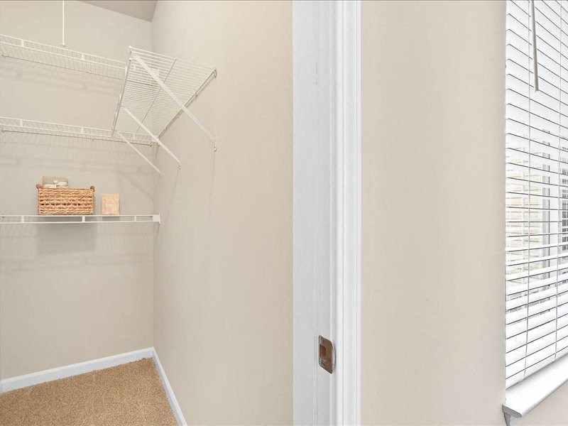 walk-in closet with wire shelving