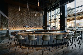 Full service bar in the building lobby