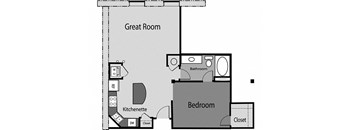 A09 one bedroom apartment floor plan
