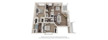 a floor plan is shown with the furniture shown in this image