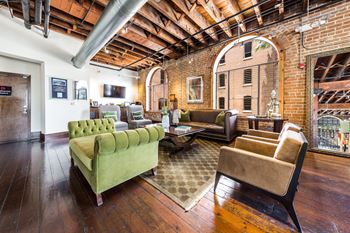 Exposed Wood Beams and Brick Walls