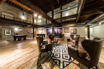 Exposed Wood Beams and Brick Walls