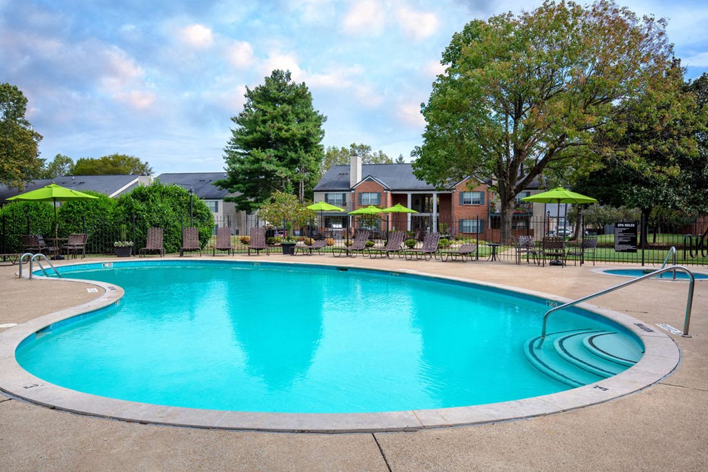 the swimming pool at our apartments
