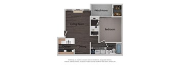 this is a 3d floor plan of a living room and a bedroom