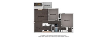 this is a 3d floor plan of a 2100 sq ft house