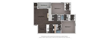 this is a 3d floor plan of a 2100 sq ft