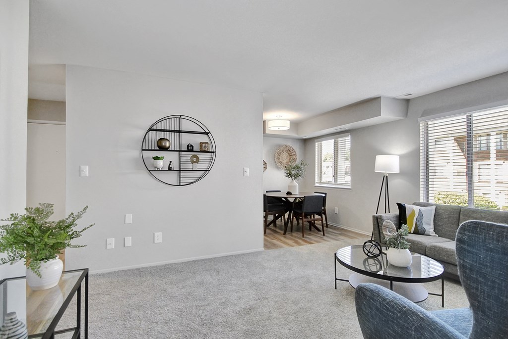 apartment living space at The Maxwell