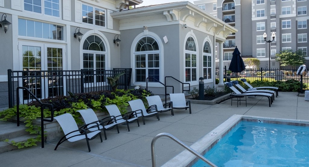 Exterior clubhouse and pool - The Mil'Ton Luxury Apartments